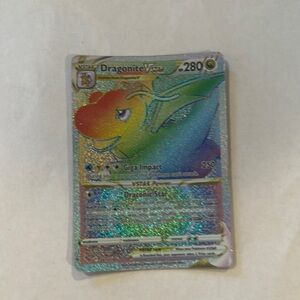Pokemon Dragonite VSTAR Card - Rainbow Holographic